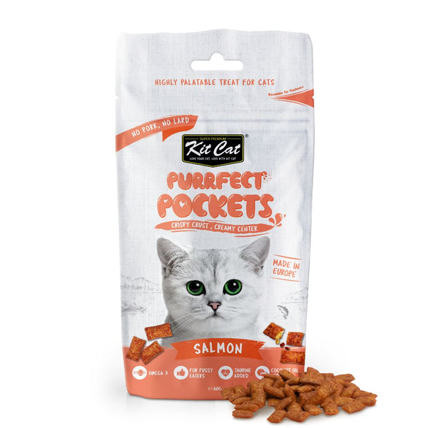 Kit Cat Purrfect Pockets Salmon Crunchy Cat Treats, 60g