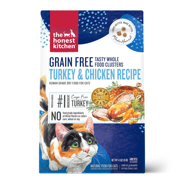 The Honest Kitchen Whole Food Clusters Grain-Free Turkey & Chicken Cat Dry Food, 1.81kg