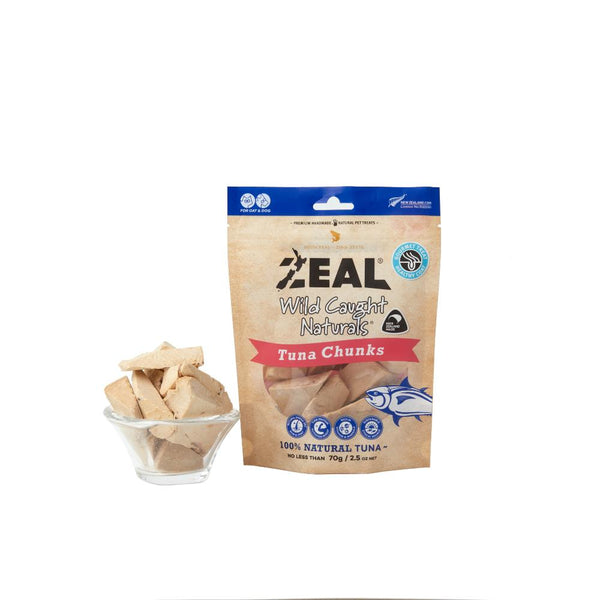Zeal Tuna Chunks Air-Dried Dog Treats, 70g