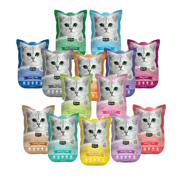 [Mix & Match] Kit Cat Assorted Petite Pouch Wet Cat Food, 70g x 24