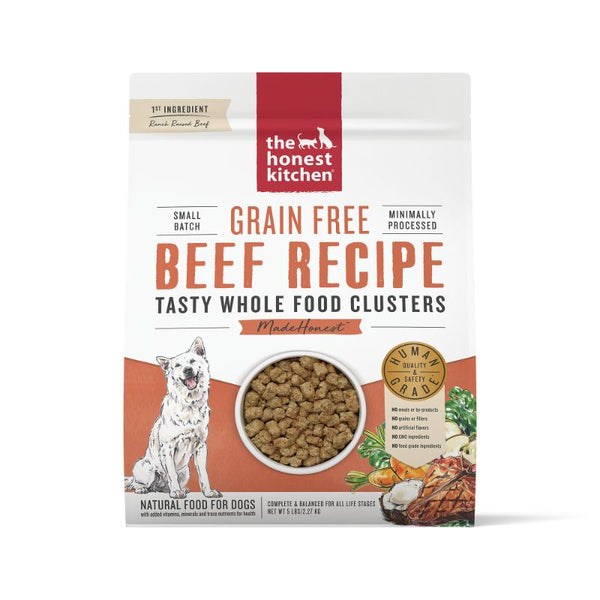 The Honest Kitchen Whole Food Clusters Grain-Free Beef Dog Dry Food, 2.27kg