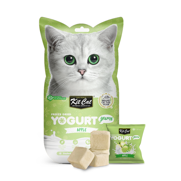 SALE! Kit Cat Yogurt Yums Apple Freeze-Dried Cat Treat, 10 Pcs (EXP: 26 MAR 24)