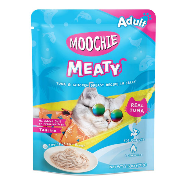 Moochie Meaty Tuna & Chicken Breast in Jelly Wet Cat Food, 70g