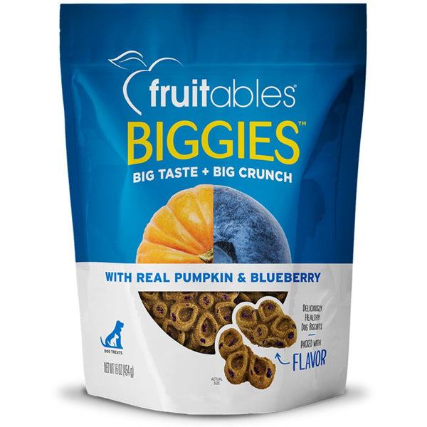 Fruitables Biggies Pumpkin & Blueberry Crunchy Dog Treat, 16oz