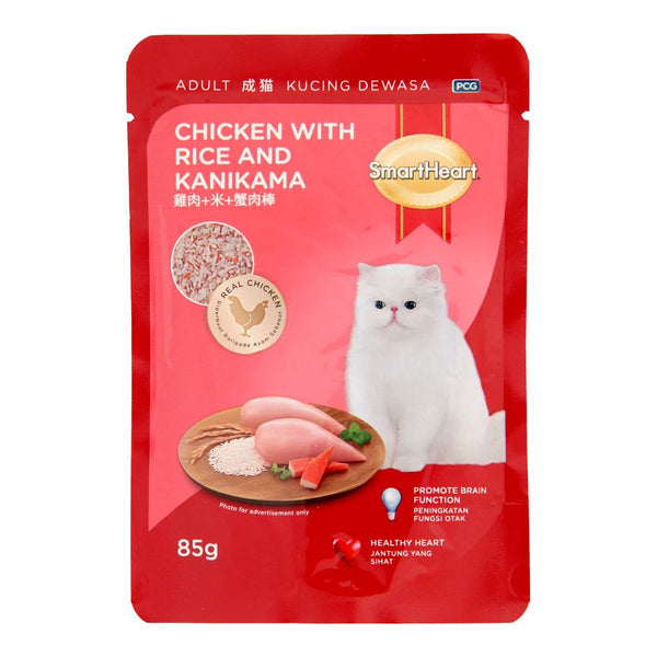 SmartHeart Chicken with Rice & Kanikama Wet Cat Food, 85g