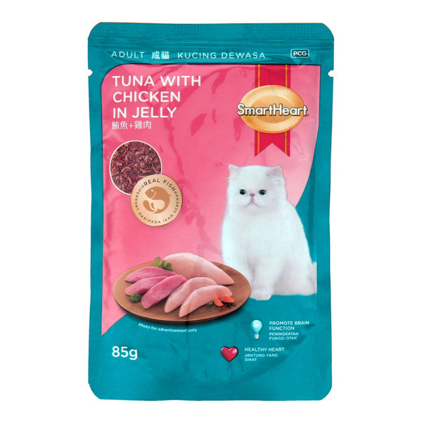 SmartHeart Tuna with Chicken in Jelly Wet Cat Food, 85g