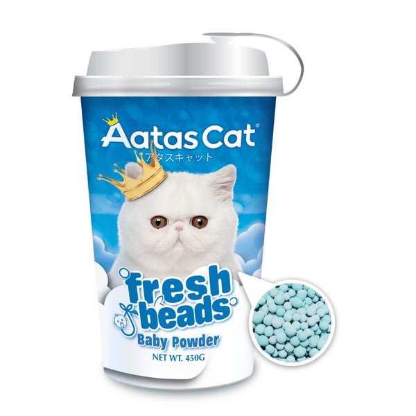 Aatas Cat Fresh Beads Baby Powder Cat Litter Deodorizer, 450g