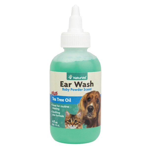 Naturvet Ear Wash with Tea Tree Oil for Pets, 118ml