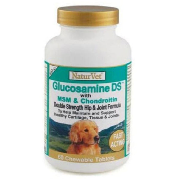 Naturvet Glucosamine DS With MSM & Chondroitin Chewable Dog Supplements, 60 ct