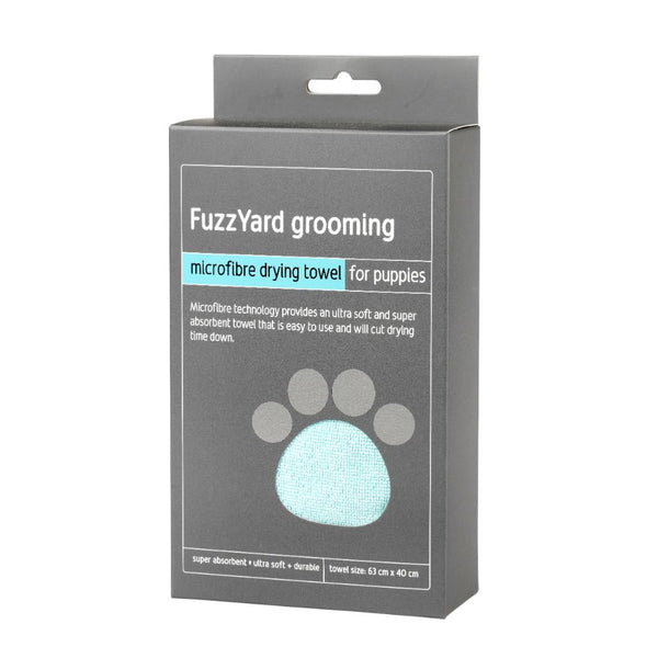 FuzzYard Blue Microfibre Drying Towel (For Puppies)