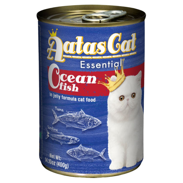 Aatas Cat Essential Ocean Fish in Jelly Wet Cat Food, 400g
