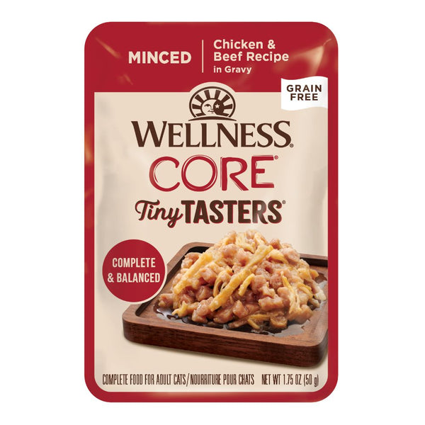 Wellness Core Tiny Tasters Minced Chicken & Beef Wet Cat Food, 50g