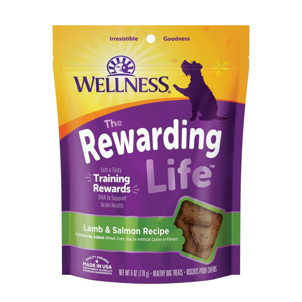 Wellness Rewarding Life Lamb & Salmon Grain-Free Soft Dog Treats, 170g