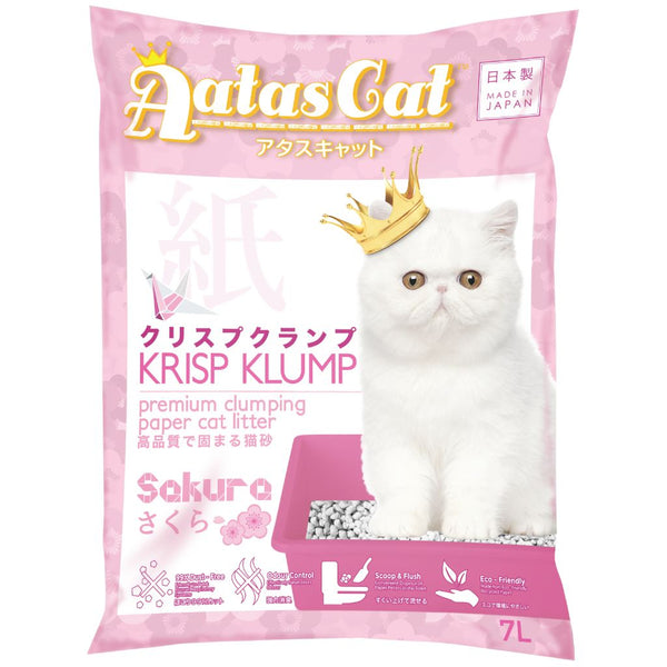 Aatas Cat Krisp Klump Sakura Paper Cat Litter, 7L