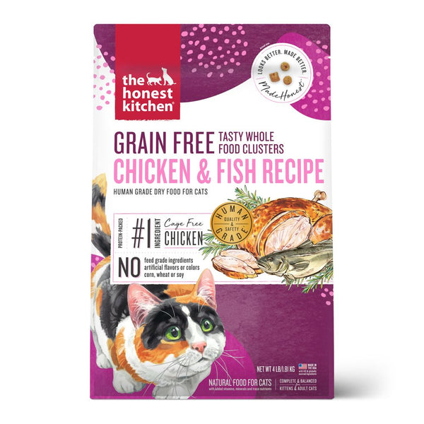 The Honest Kitchen Whole Food Clusters Grain-Free Chicken & Whitefish Cat Dry Food, 1.81kg