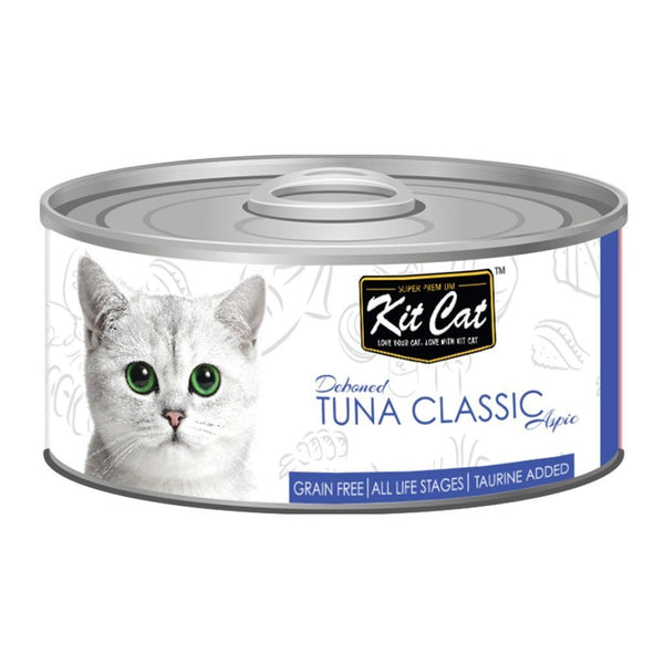 Kit Cat Deboned Tuna Classic Aspic Canned Cat Food, 80g - Happy Hoomans