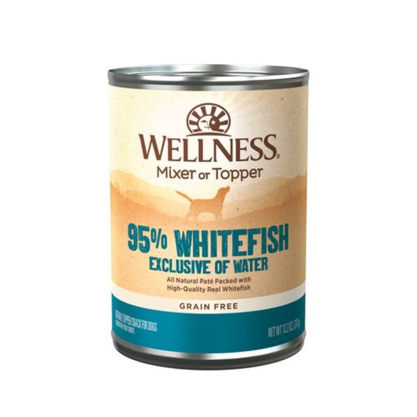 Wellness 95 Percent Whitefish Canned Dog Food Topper, 374g