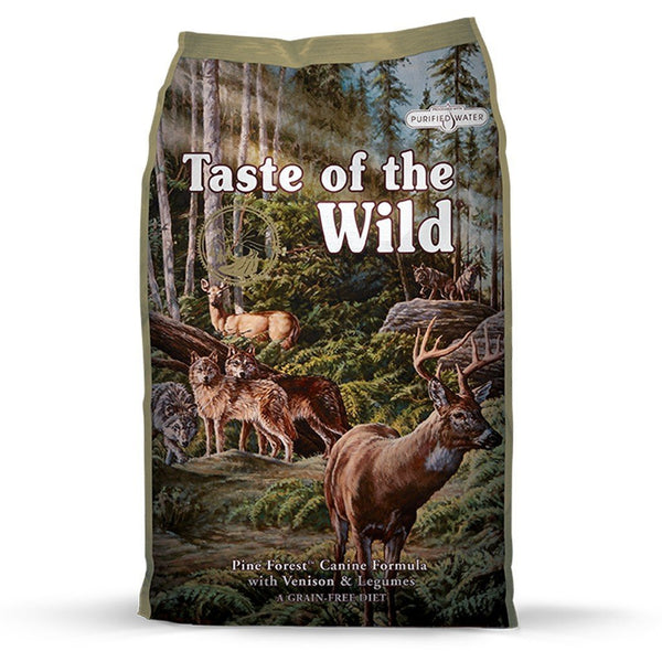 Taste Of The Wild Pine Forest Venison & Legumes Recipe Dry Dog Food (2 Sizes) - Happy Hoomans