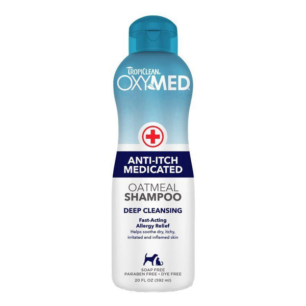 TropiClean OxyMed Anti-Itch Shampoo, 20 oz - Happy Hoomans