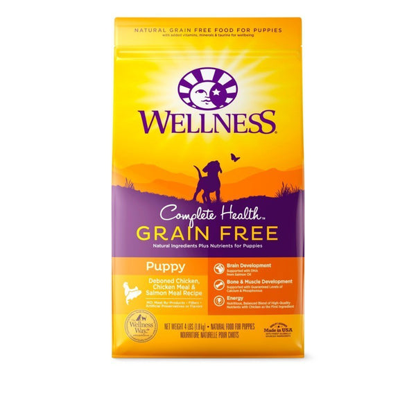 Wellness Complete Health Grain-Free Puppy Formula Dry Dog Food (3 Sizes) - Happy Hoomans