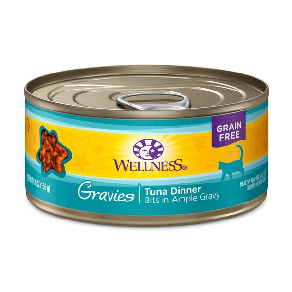 Wellness Complete Health Gravies Tuna Dinner Grain-Free Canned Cat Food, 3oz - Happy Hoomans