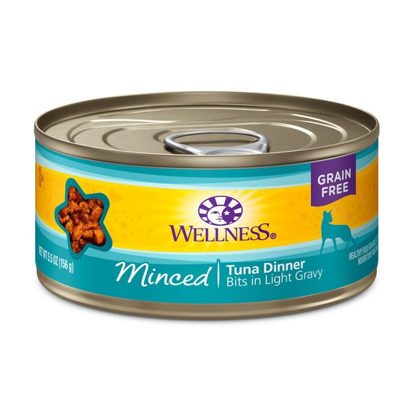 Wellness Complete Health Minced Tuna Dinner Grain-Free Canned Cat Food, 5.5oz - Happy Hoomans