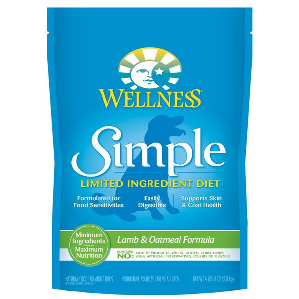 Wellness Simple Lamb & Oatmeal Recipe Grain-Free Dry Dog Food (2 Sizes) - Happy Hoomans