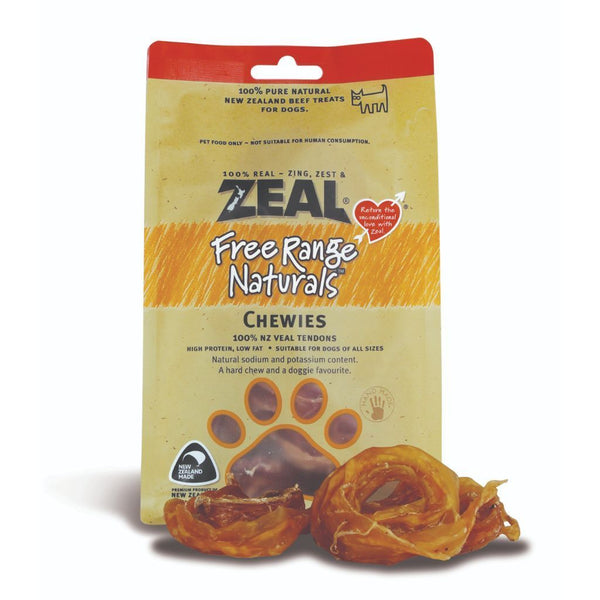 Zeal Free Range Naturals Chewies Air-Dried Dog Treats, 125g - Happy Hoomans