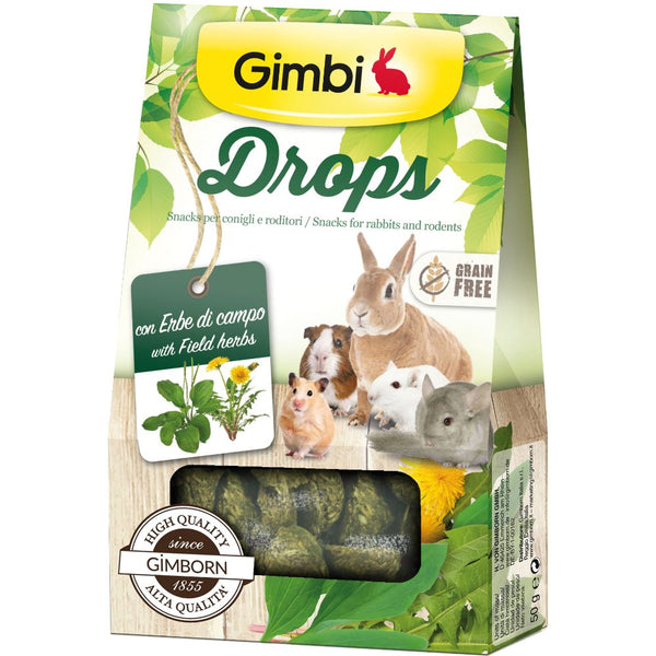 Gimbi Drops with Field Herbs Small Animal Treats, 50g