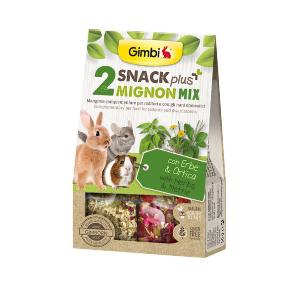 Gimbi Snack Plus Mignon Herbs & Nettle Mix 2 for Small Animals, 50g