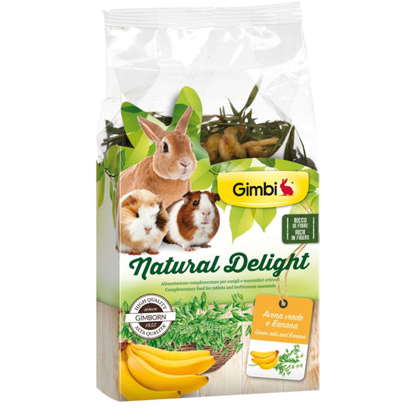 Gimbi Natural Delight Oats + Banana Chips Small Animal Treats, 100g
