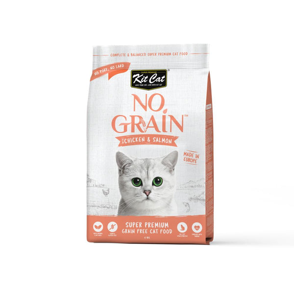 SALE! Kit Cat No Grain Chicken & Salmon Dry Cat Food, 1kg (EXP: 29 APR 24)