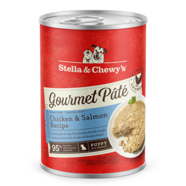 Stella & Chewy's Gourmet Pate Puppy Chicken & Salmon Recipe Wet Dog Food, 12.5oz