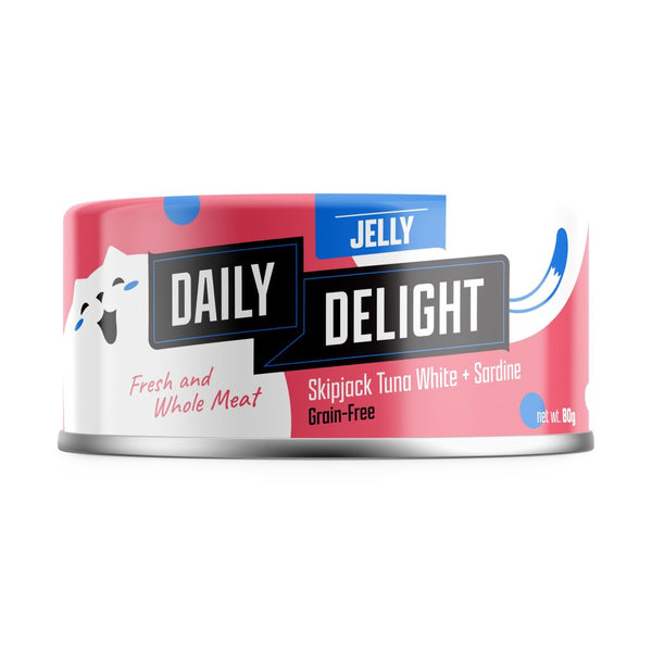 Daily Delight Skipjack Tuna White with Sardine in Jelly Wet Cat Food, 80g