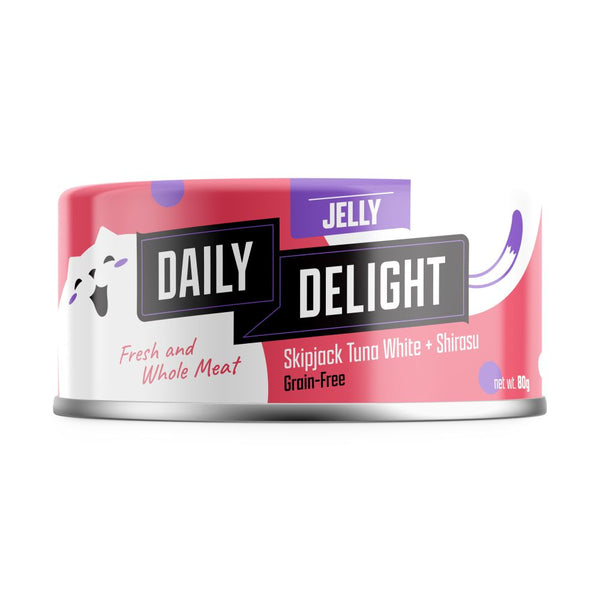 Daily Delight Skipjack Tuna White with Shirasu in Jelly Wet Cat Food, 80g