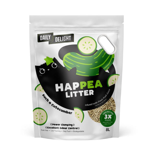Daily Delight Happea Cucumber Pea Fibre Cat Litter, 8L