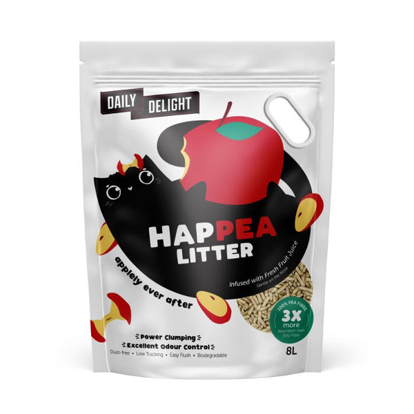 Daily Delight Happea Apple Pea Fibre Cat Litter, 8L
