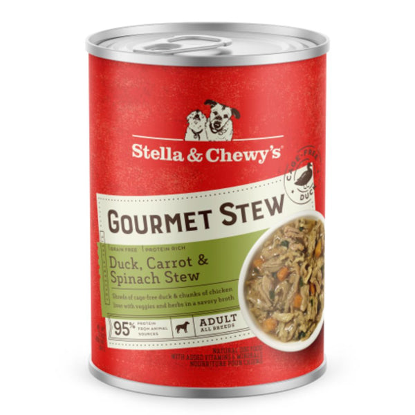 Stella & Chewy's Gourmet Stew Duck, Carrot & Spinach Stew Wet Dog Food, 12.5oz