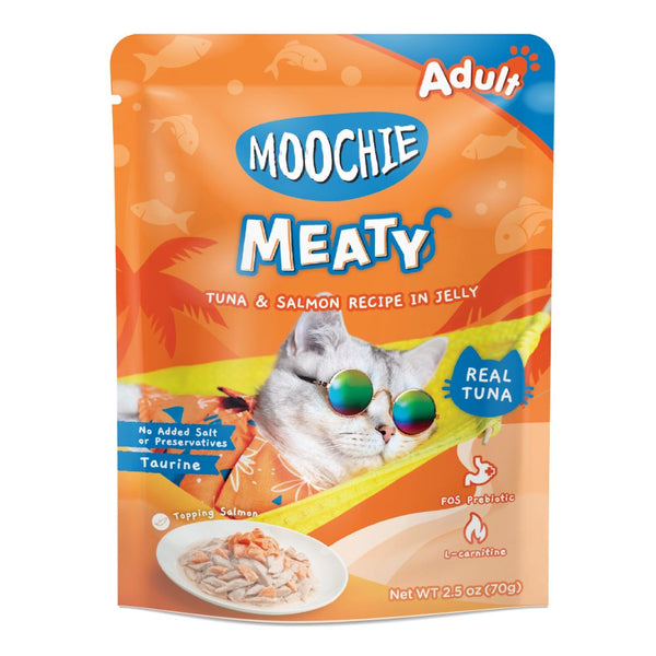 Moochie Meaty Tuna & Salmon in Jelly Wet Cat Food, 70g