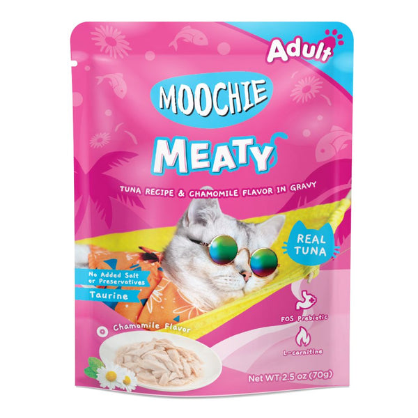 Moochie Meaty Tuna & Chamomile in Gravy Wet Cat Food, 70g