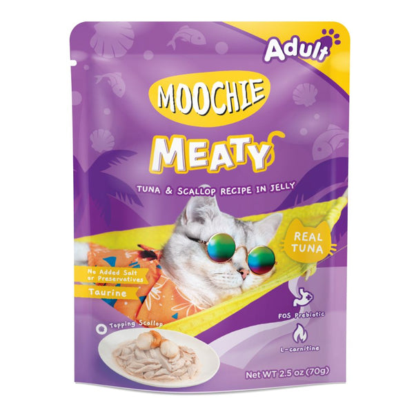 Moochie Meaty Tuna & Scallop in Jelly Wet Cat Food, 70g