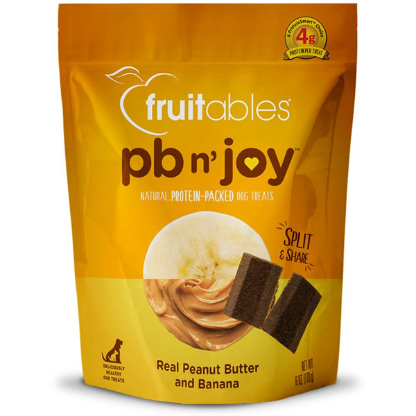Fruitables PB N' Joy Peanut Butter & Banana Bar Soft Dog Treats, 6oz