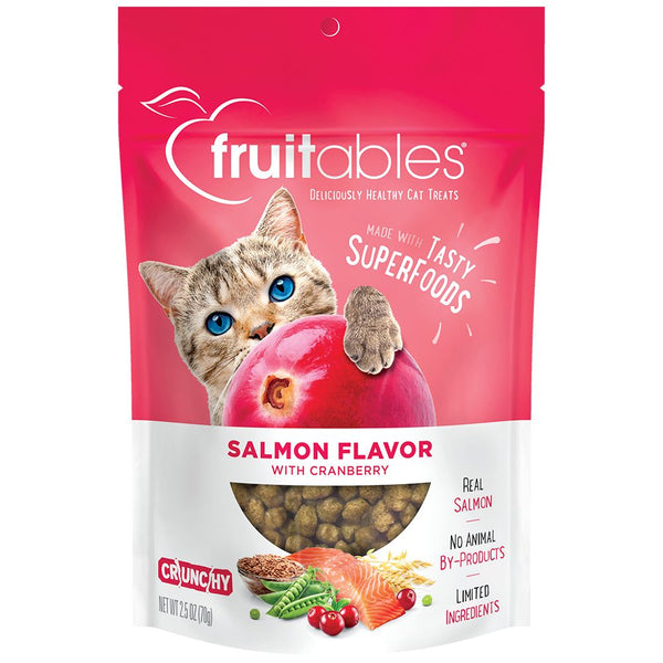 Fruitables Salmon with Cranberry Crunchy Cat Treats, 2.5oz