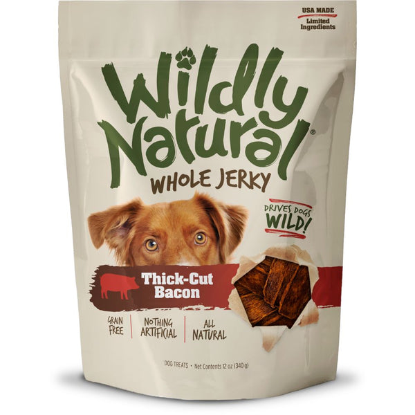 Fruitables Whole Jerky Thick Cut Bacon Dog Treats, 5oz