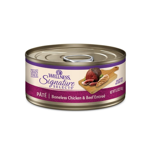 Wellness CORE Signature Selects Pate Boneless Chicken & Beef Entrée Wet Cat Food, 150g