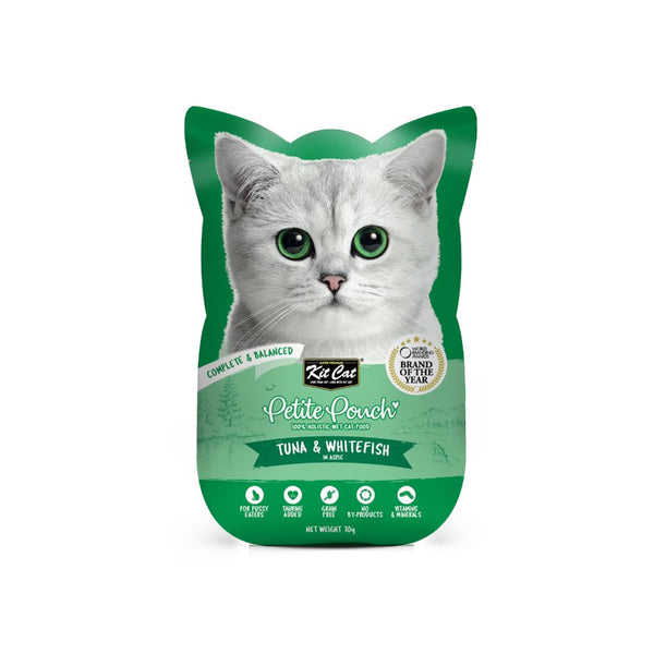 Kit Cat Petite Pouch Classic Tuna & Whitefish in Aspic Wet Cat Food, 70g