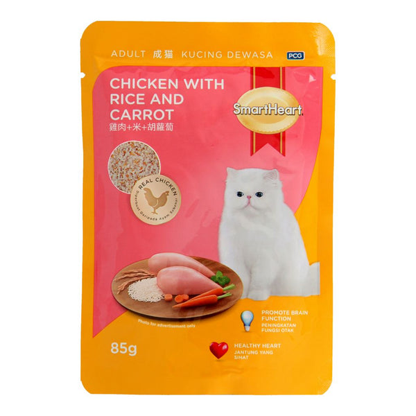 SmartHeart Chicken with Rice & Carrot Wet Cat Food, 85g