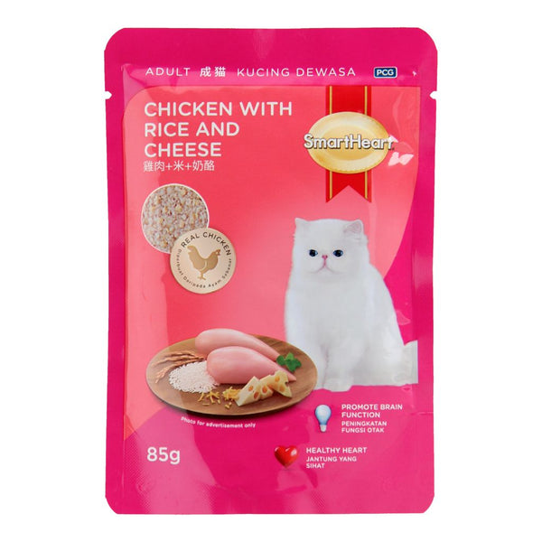 SmartHeart Chicken with Rice & Cheese Wet Cat Food, 85g
