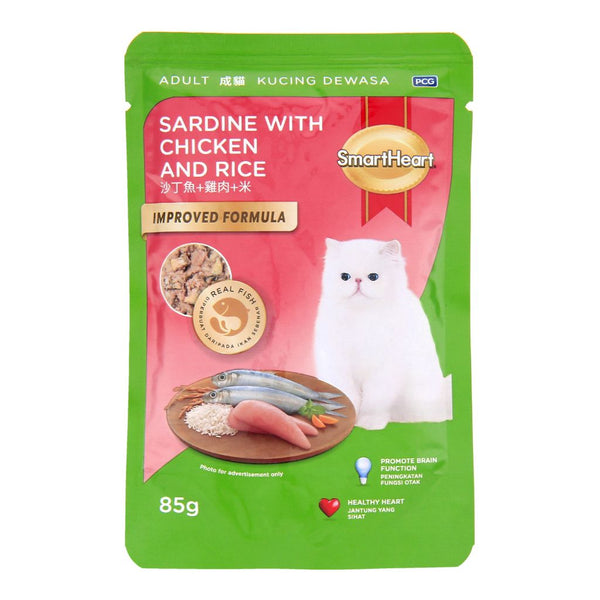 SmartHeart Sardine with Chicken & Rice Wet Cat Food, 85g