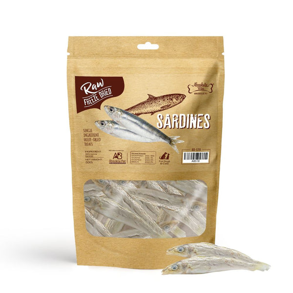 Absolute Bites Freeze-Dried Raw Sardines Pet Treats, 50g